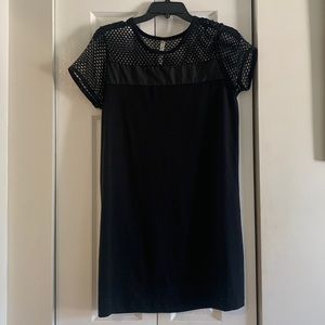 Fabletics black dress with mesh details
